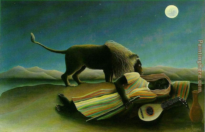 Sleeping Gypsy painting - Henri Rousseau Sleeping Gypsy art painting